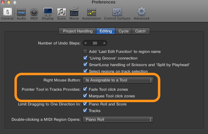 How to loop marquee 2025 selection in logic pro x